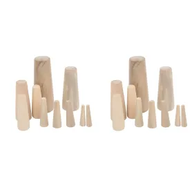 20pcs Soft Wood Plugs, Ship Cone Shaped Emergency Cork Stopper Penetrating The Hull Kit Drain Plug Conical Soft Wood Plugs Tapered Thru for Boat Yacht
