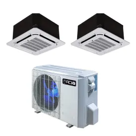 21,000 BTU 22.9 SEER2 ACiQ 2-Zone Ceiling Cassette Mini Split System - 9 12