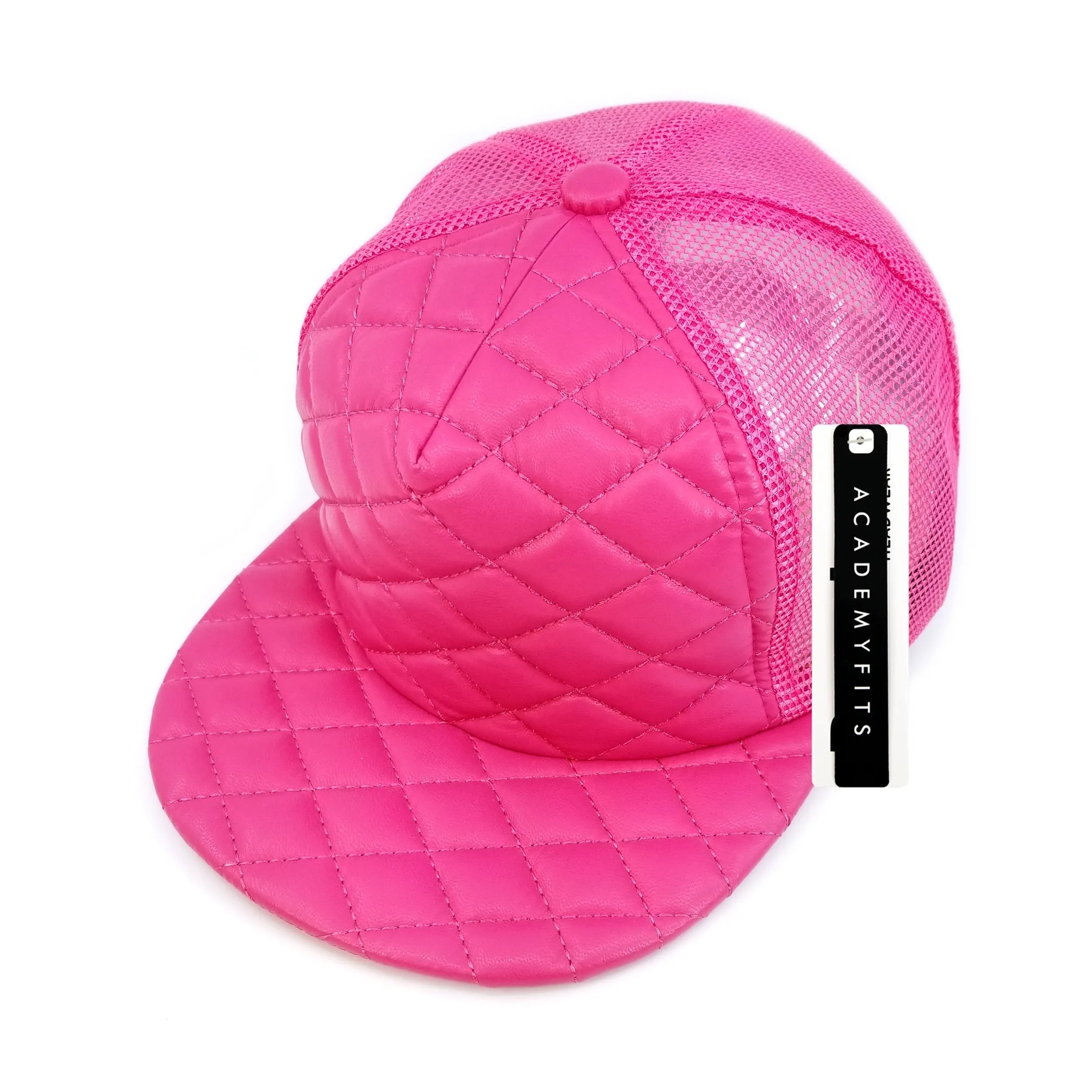 Quilted Foam Trucker Hat Snapback Cap - Academy Fits 4027