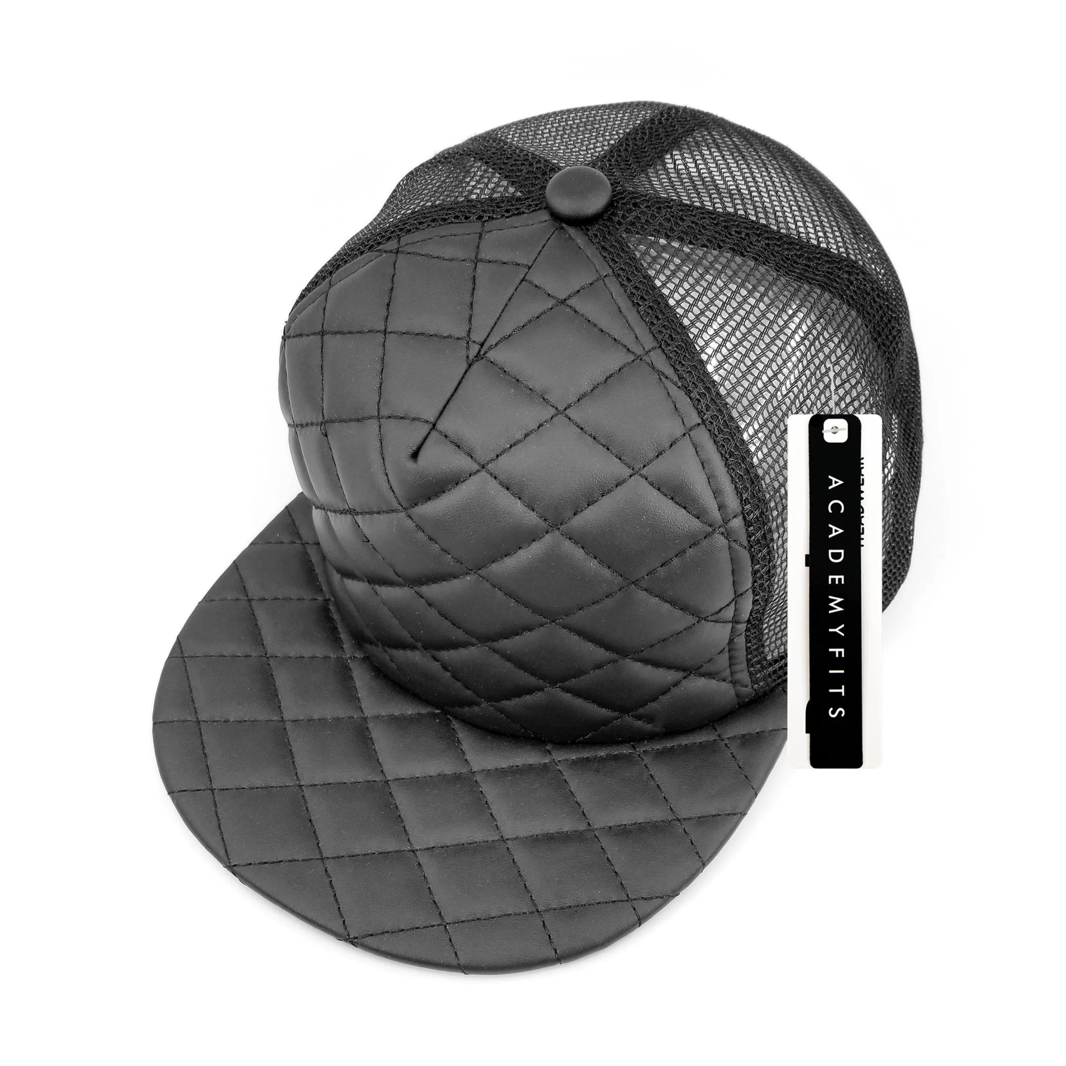 Quilted Foam Trucker Hat Snapback Cap - Academy Fits 4027