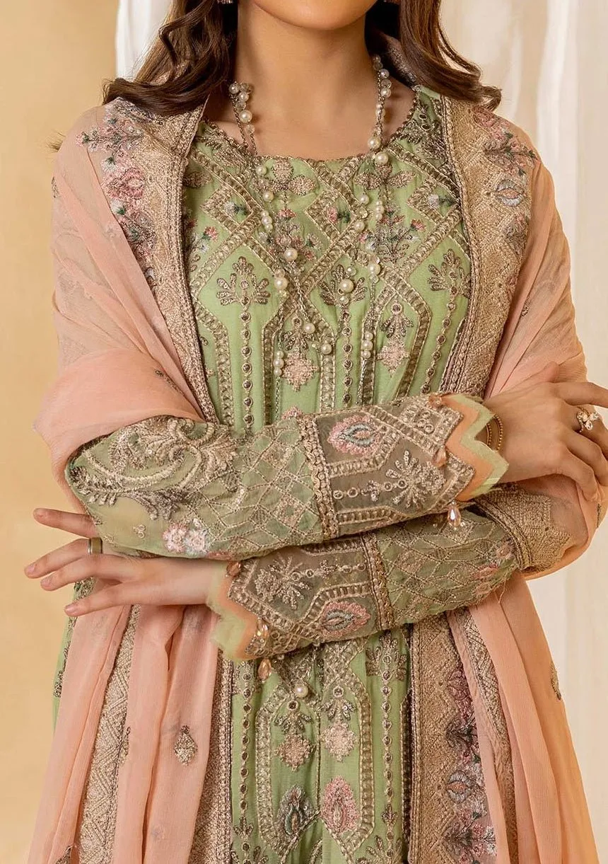 Adan's Libas Pakistani Embroidered Chiffon Dress