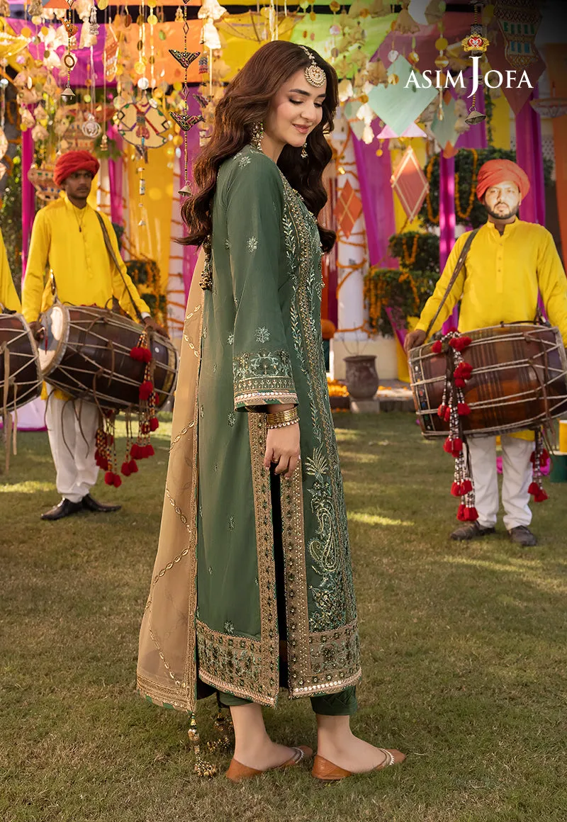 AJDA-26 EMBROIDERED LAWN SILK 3 PCS