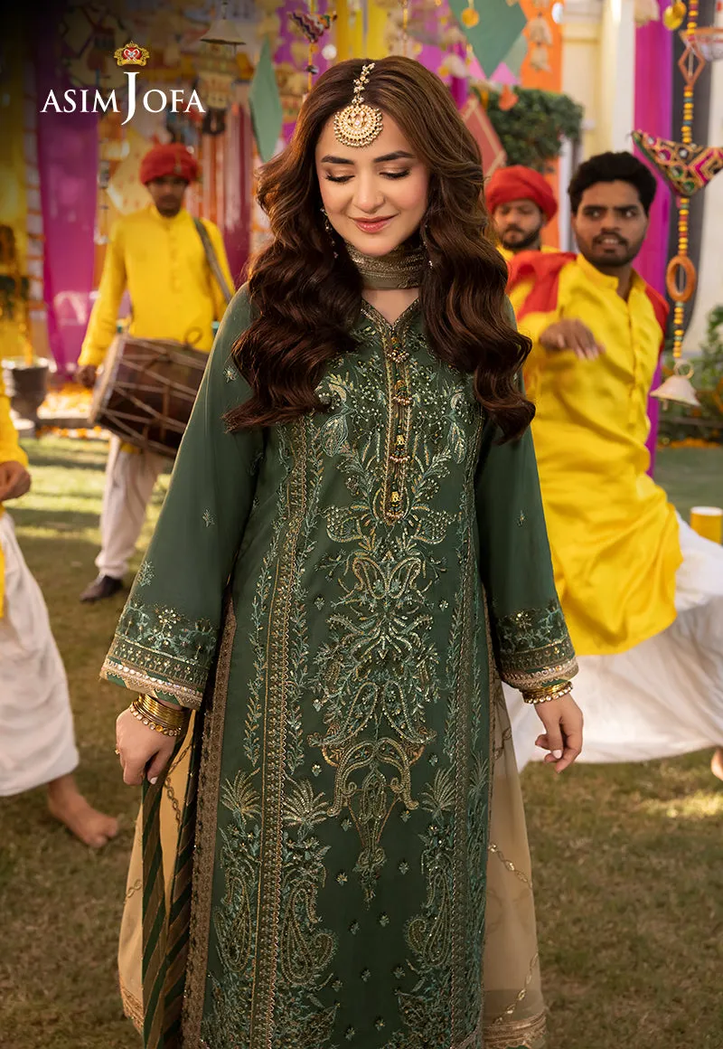 AJDA-26 EMBROIDERED LAWN SILK 3 PCS