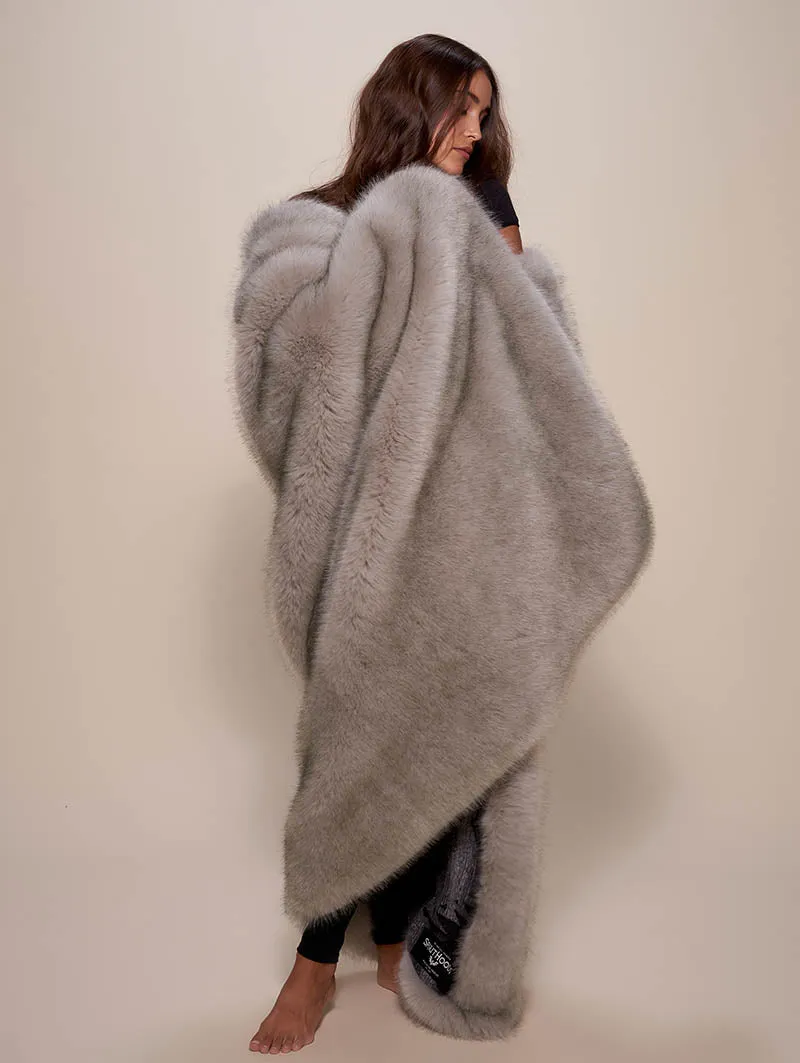 Arctic Wolf Faux Fur Throw