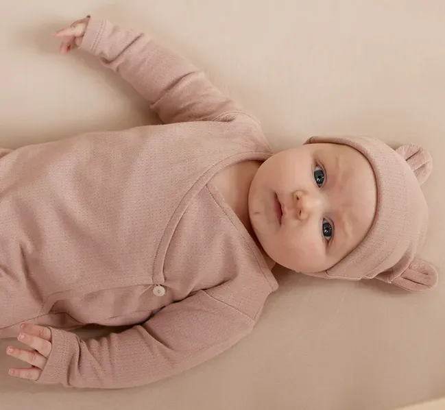 Baby Bear Beanie - Mauve