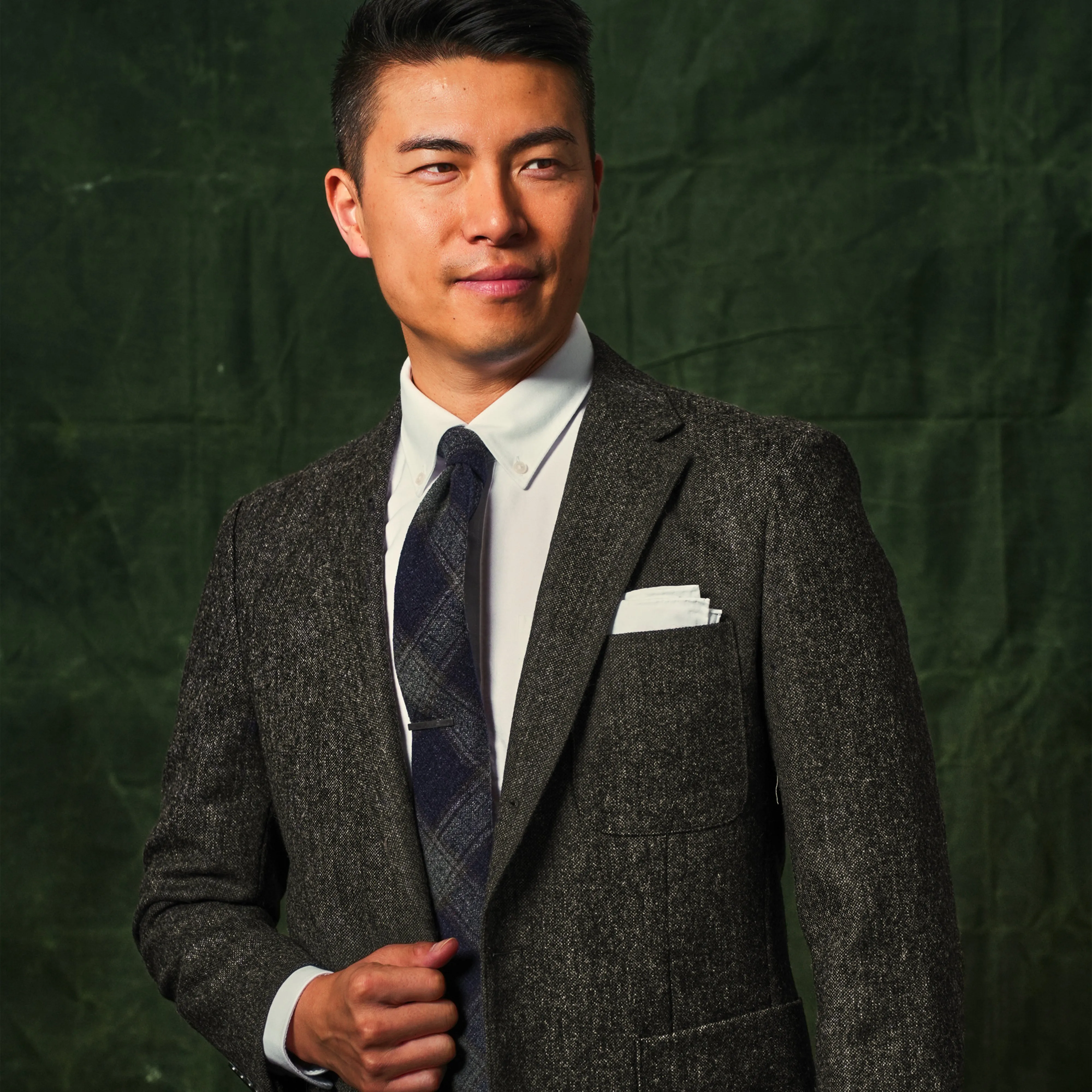 Barberis Wool Arlecchino Navy Tie