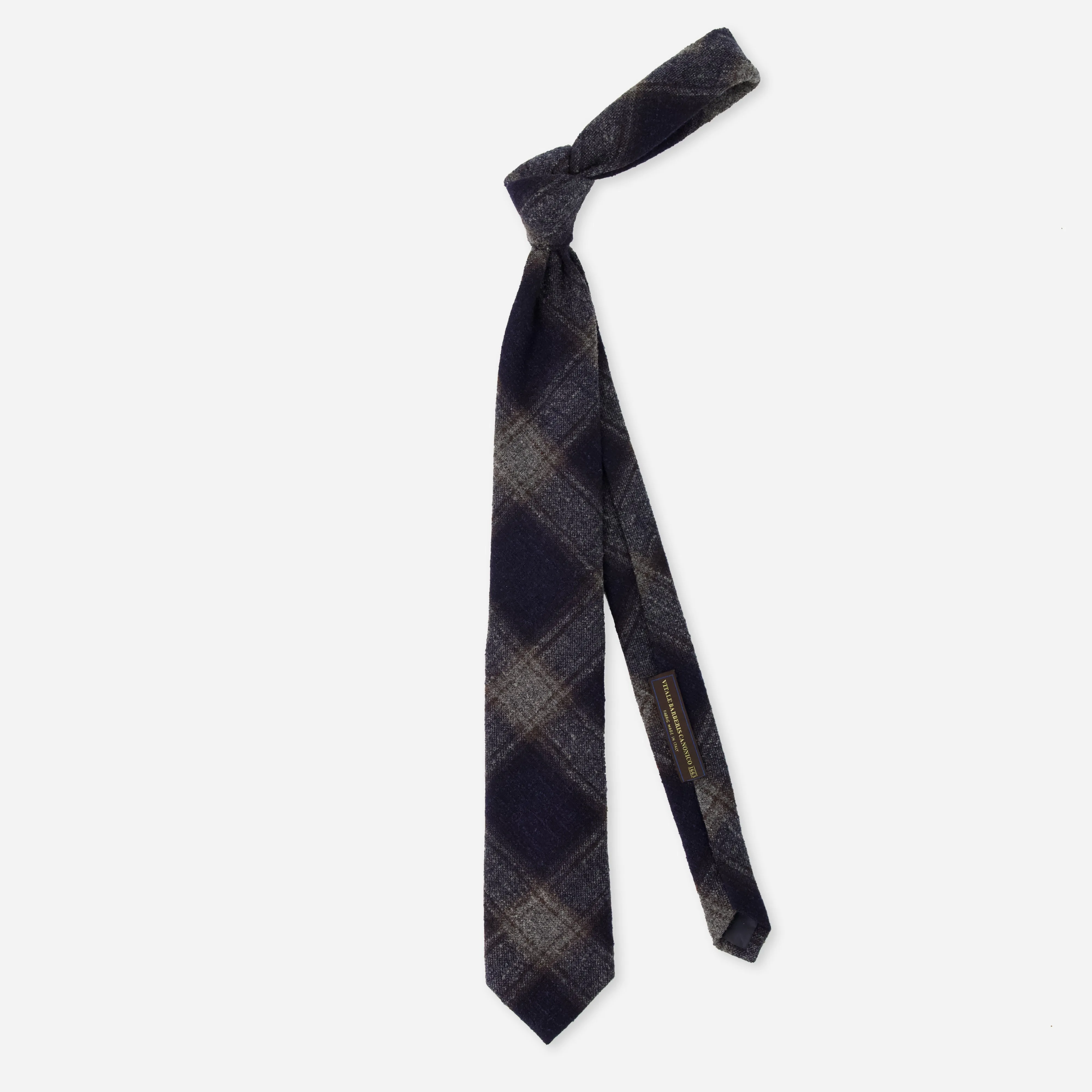 Barberis Wool Arlecchino Navy Tie