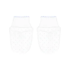 Basic Dots Mittens White/Blue