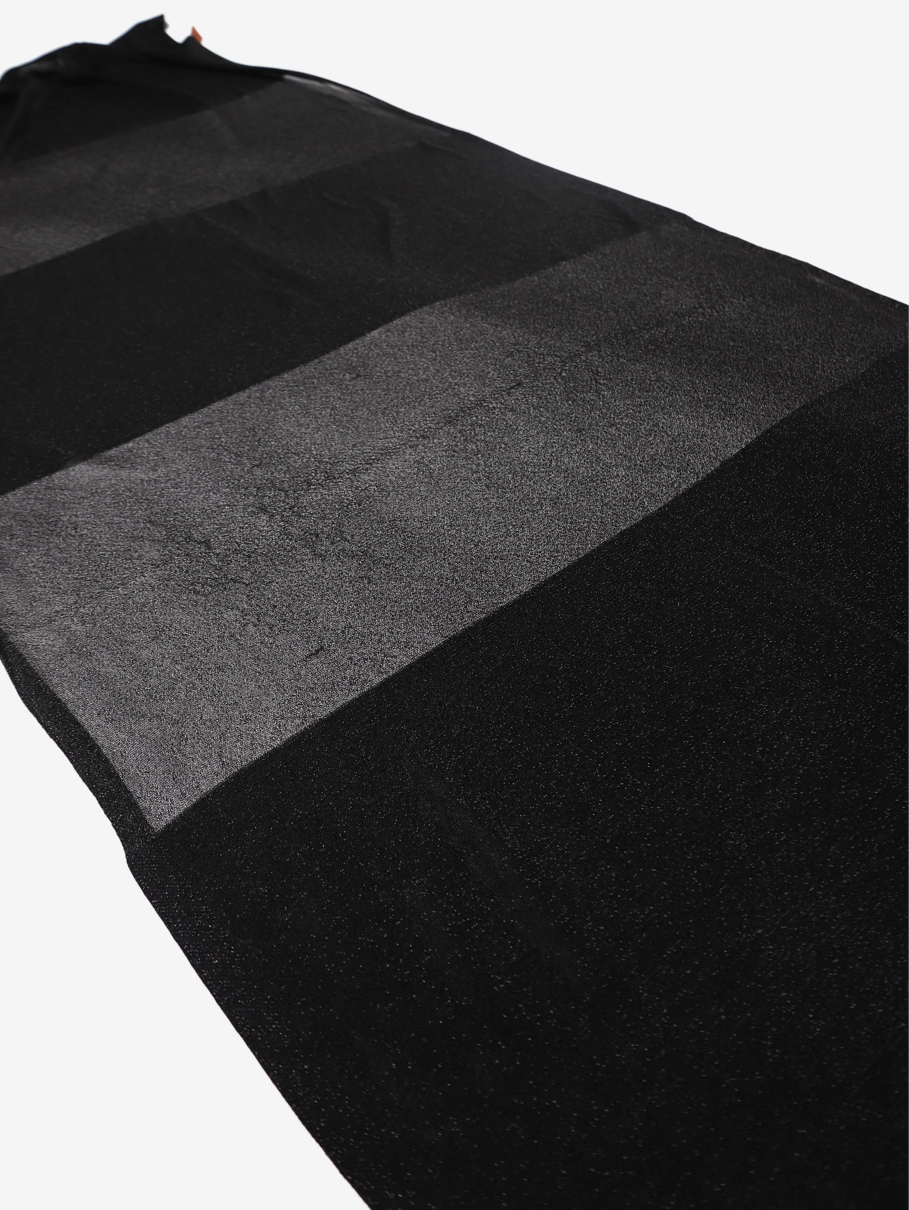 Black lurex striped scarf