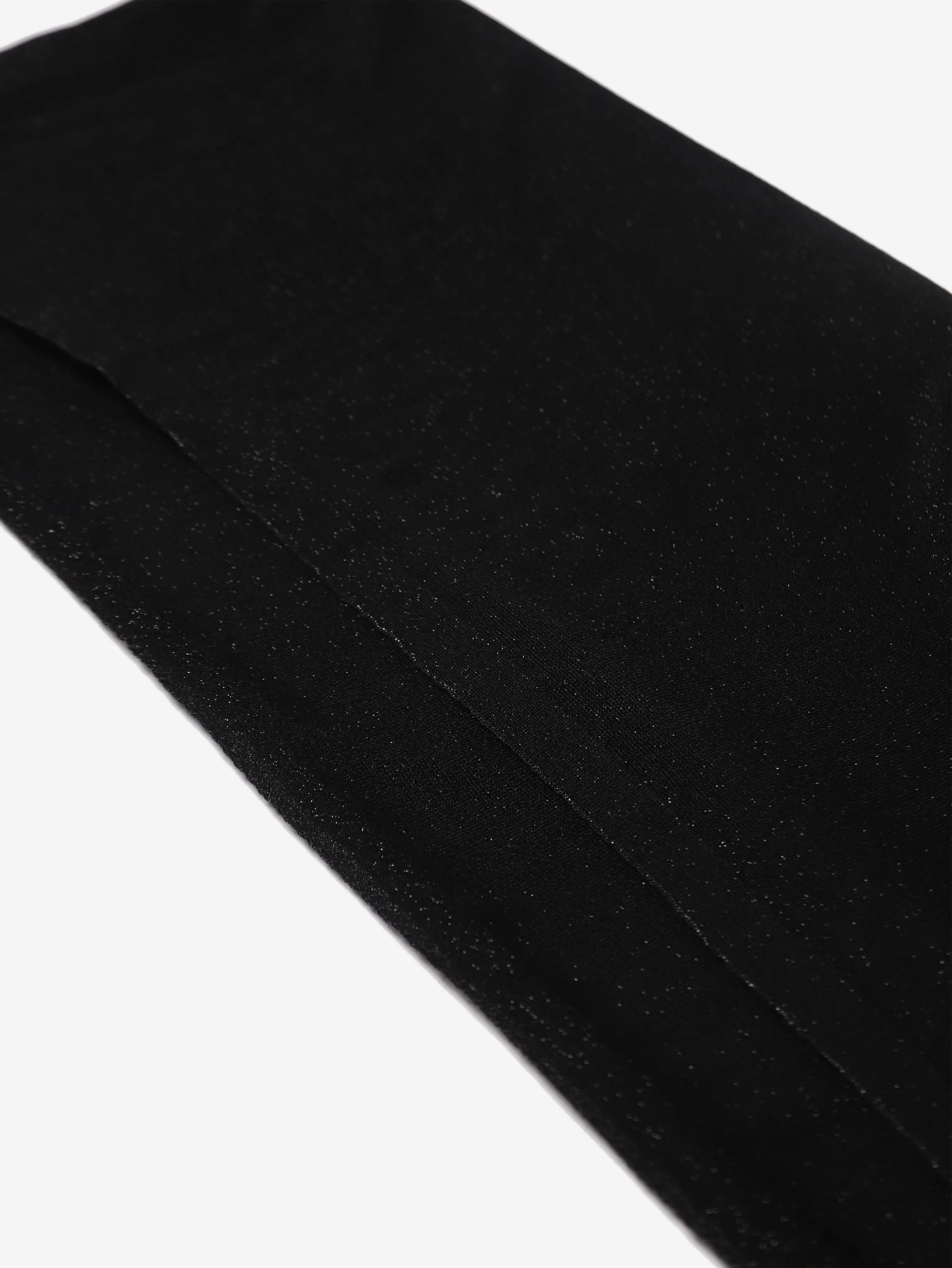 Black lurex striped scarf