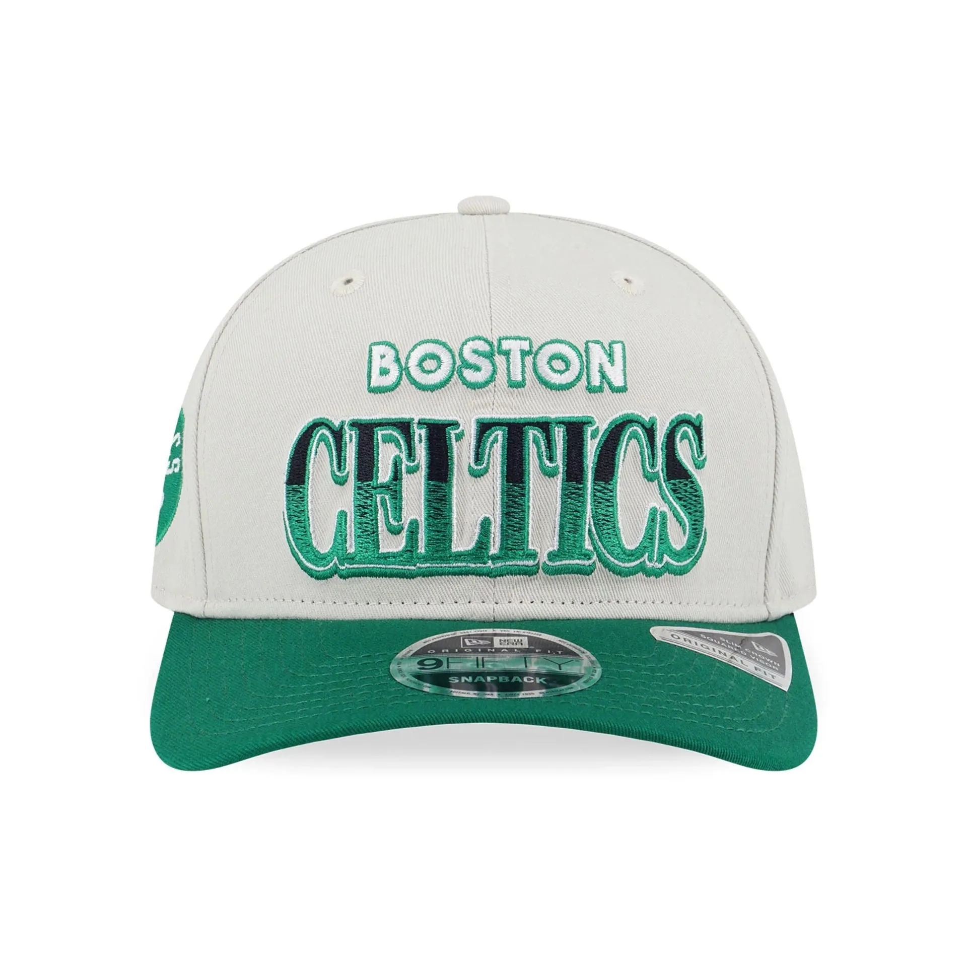Boston Celtics Pre-curved League Retro Cream 9FIFTY Original Fit Snapback Cap