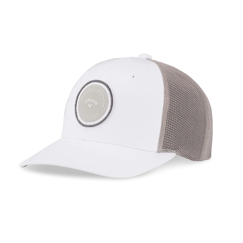 Callaway 2024 Playing Through White Trucker Hat Performance Snapback One Size