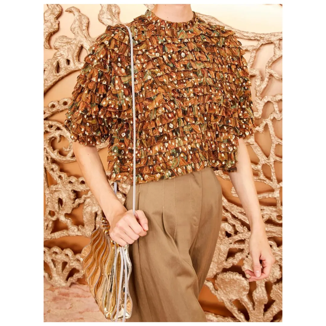 Carmella Blouse - Tiger's Eye
