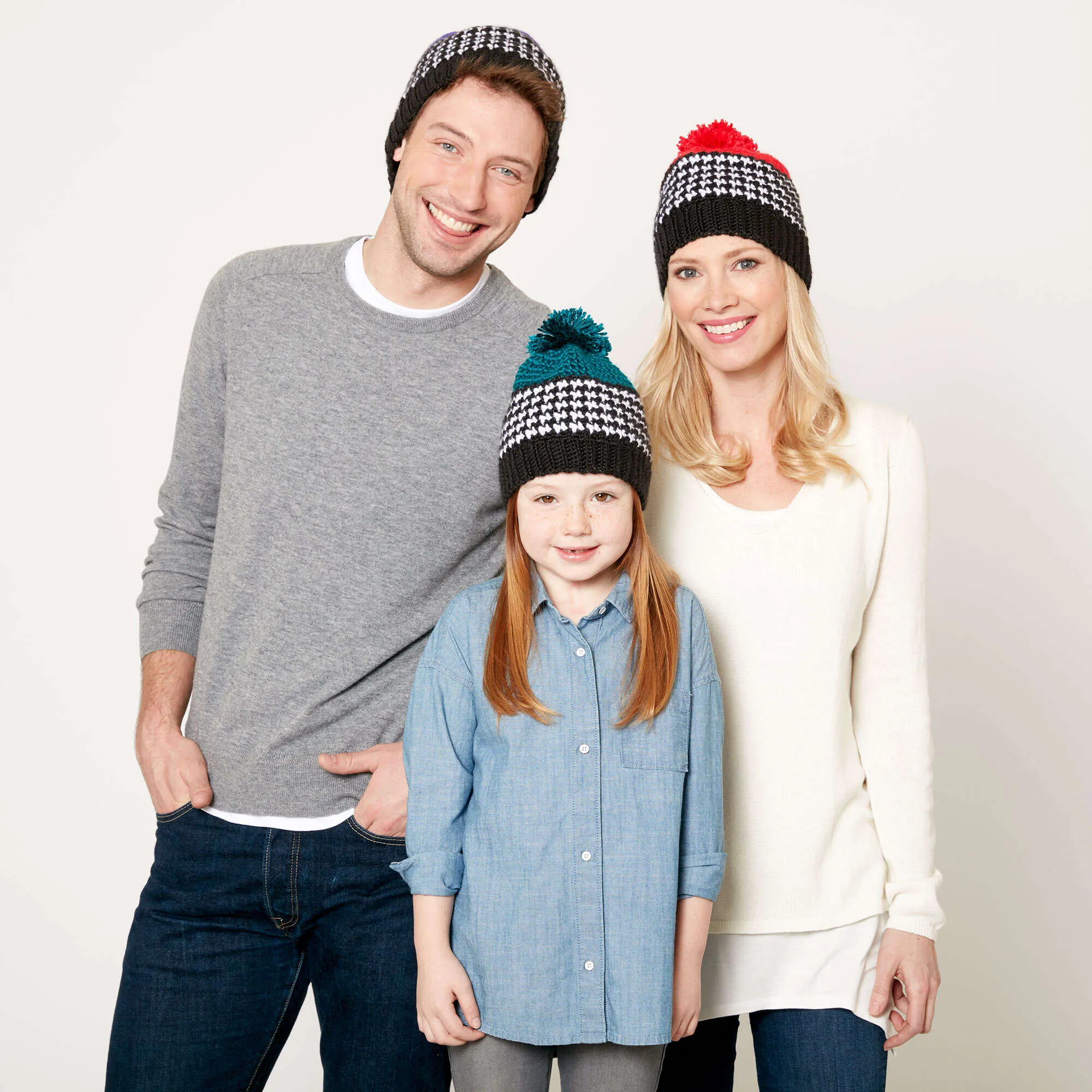 Caron Crochet Houndstooth Bright Hat