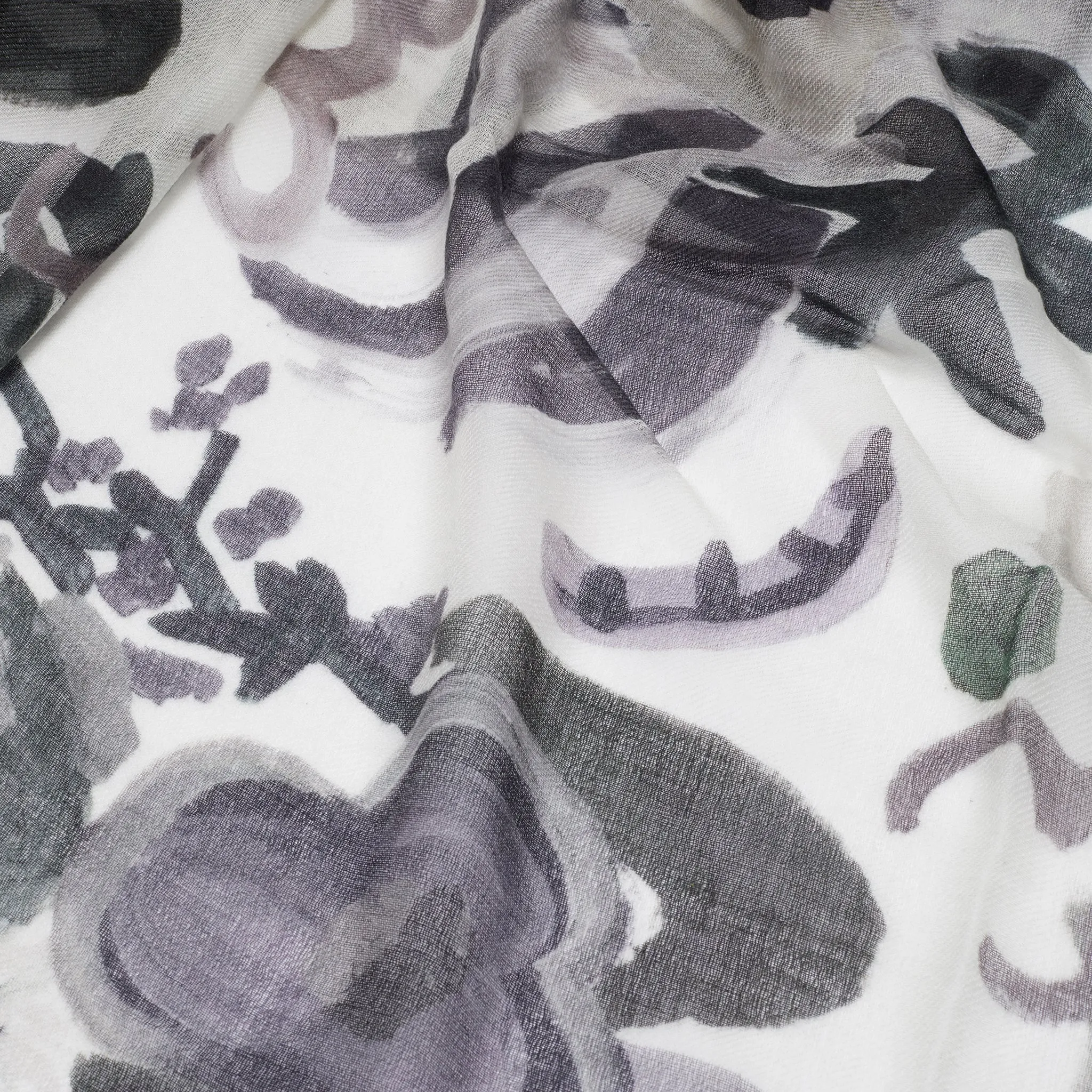 Casey Casey Elegant Womens Grey Cashmere Square Scarf