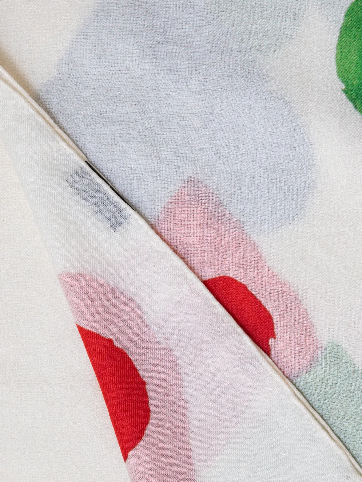 Cashmere Silk Scarf with Hearts Print