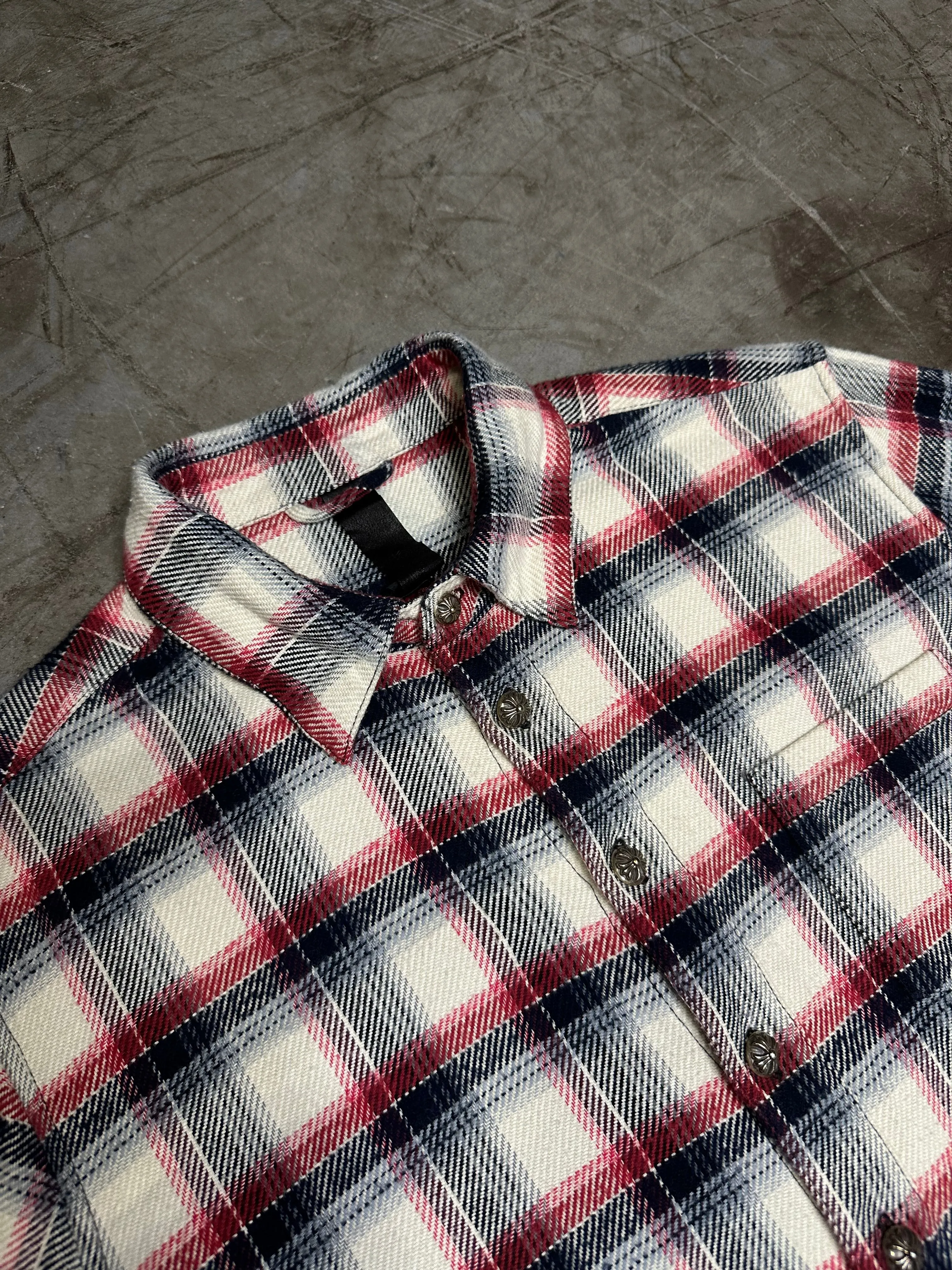 CHROME HEARTS PLAID WORK FLANNEL