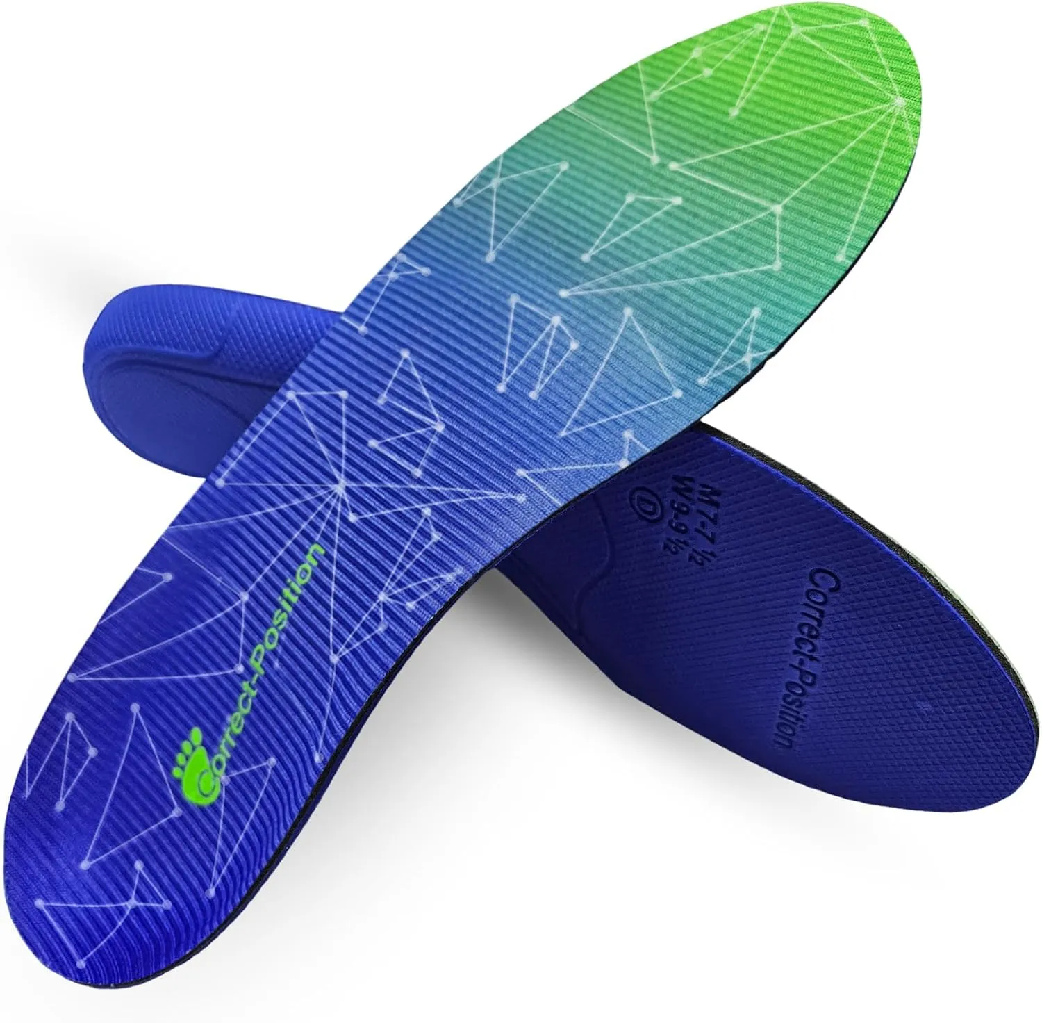 Correct-Position Insoles - Advanced Multi-Function Orthotics for Plantar Fasciitis Relief - Full Length Arch Support Insoles with Moderate Pronation Control - Elegant Gift Box Edition