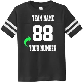 Customized Toddler Jersey Personalized with Your Name and Team Number (Black Solid, 1T)