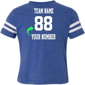 Customized Toddler Jersey Personalized with Your Name and Team Number (Black Solid, 1T)