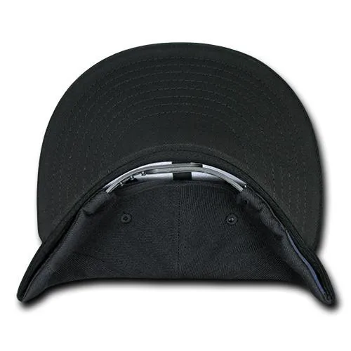 Decky 350 - Blank Snapback Hat, 6 Panel Flat Bill Cap