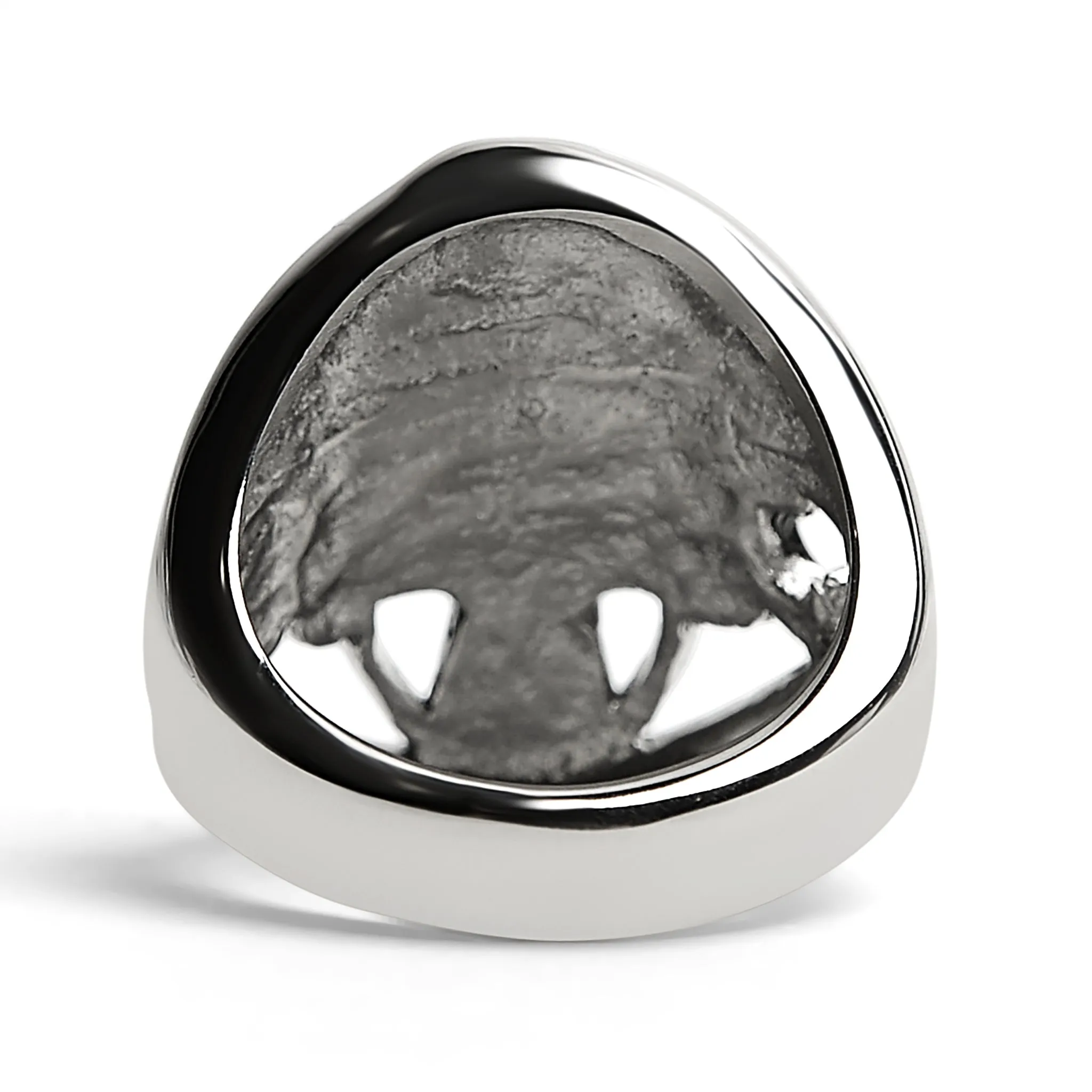 Detailed Eye Patch Skull With Skull Hat Stainless Steel Ring / SCR4028