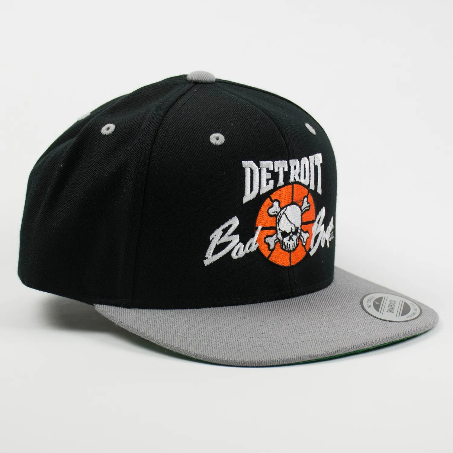 Detroit Bad Boys Flat Bill Grey Snapback Cap