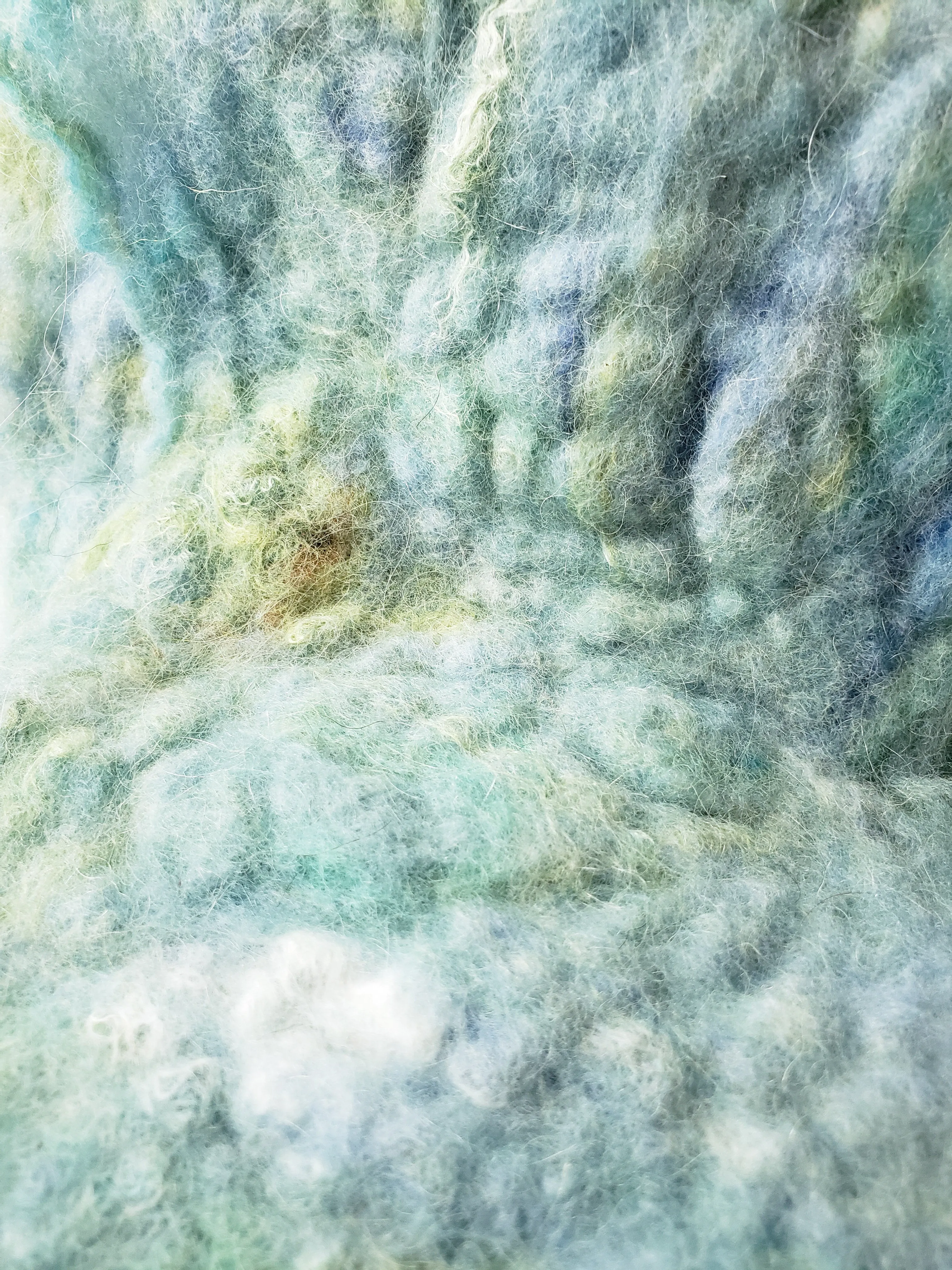 Felted Angora Scarf (Ocean Tones) by Britta Cruz