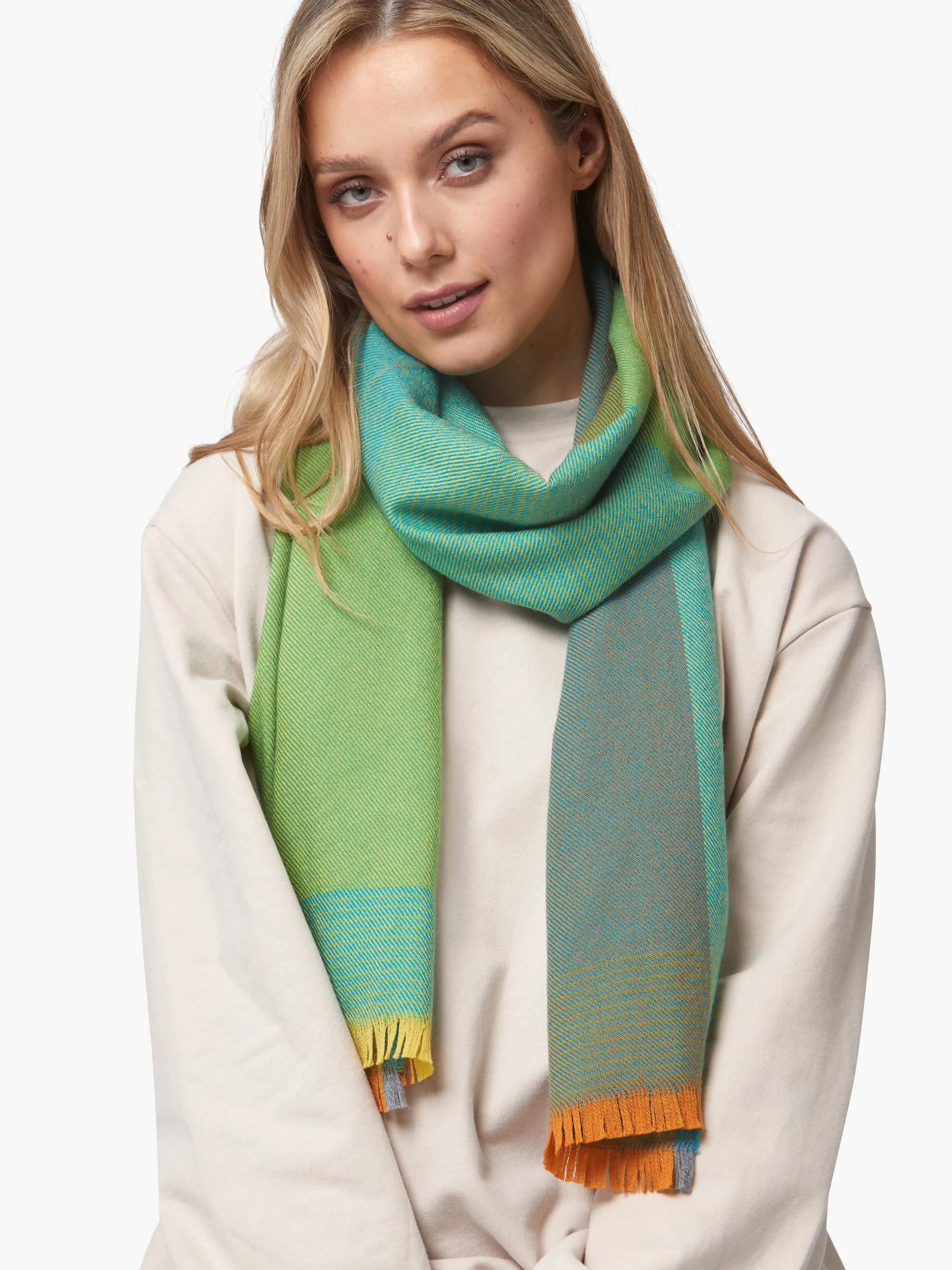 Foxford Emerald Extra Fine Merino Scarf