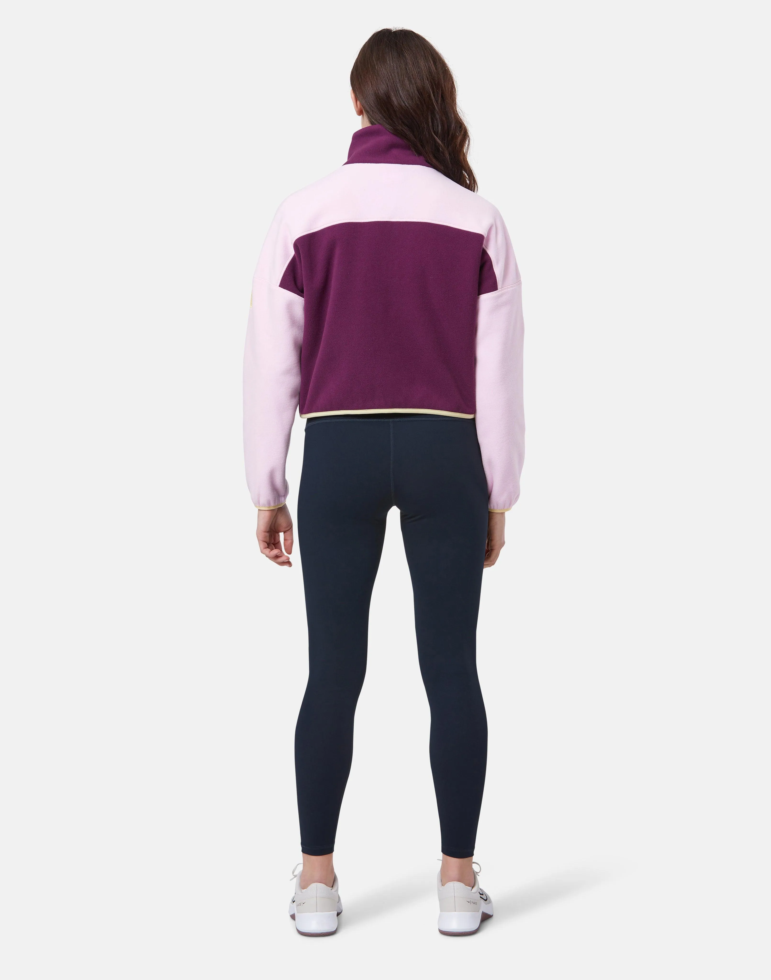 Sangria Half-Zip Cropped Polar Fleece - Enhanced Title