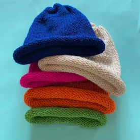 Handmade knitted beanie hats - choose your colour