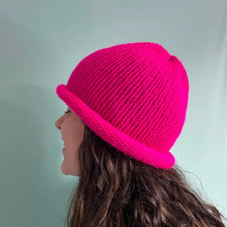 Handmade knitted beanie hats - choose your colour