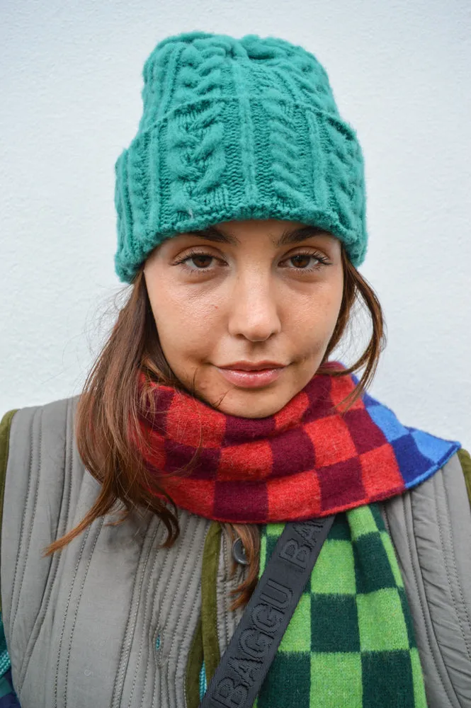 Chic Cosmic Checkerboard Forest Scarf