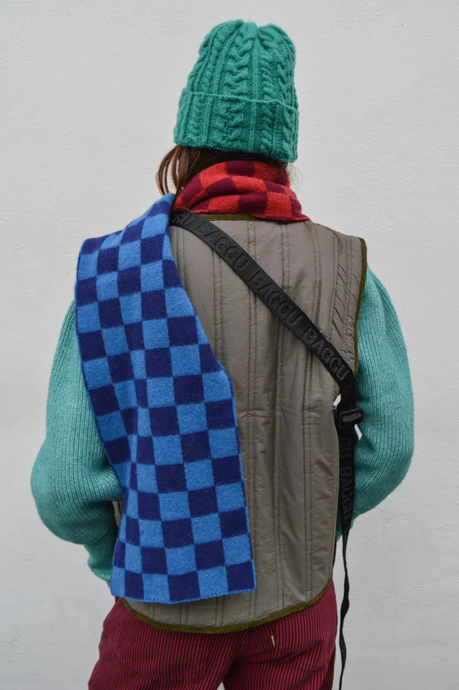 Chic Cosmic Checkerboard Forest Scarf