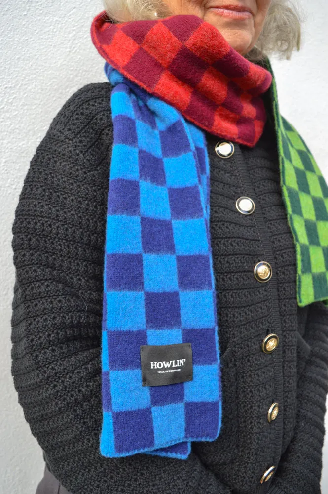 Chic Cosmic Checkerboard Forest Scarf