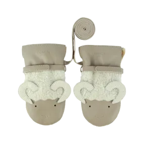 Kapi Exclusive Mittens | Ram | Light Stone Leather