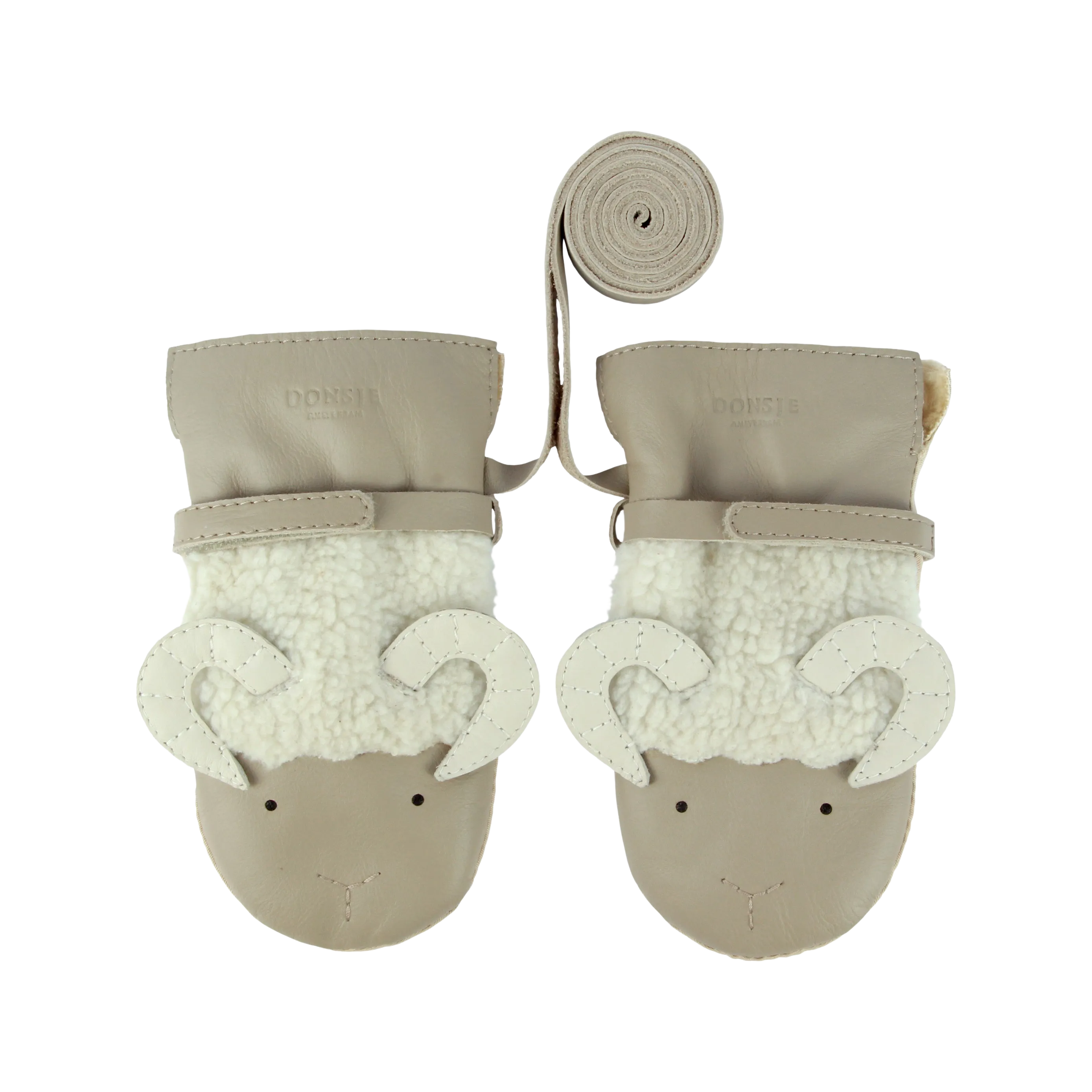 Kapi Exclusive Mittens | Ram | Light Stone Leather