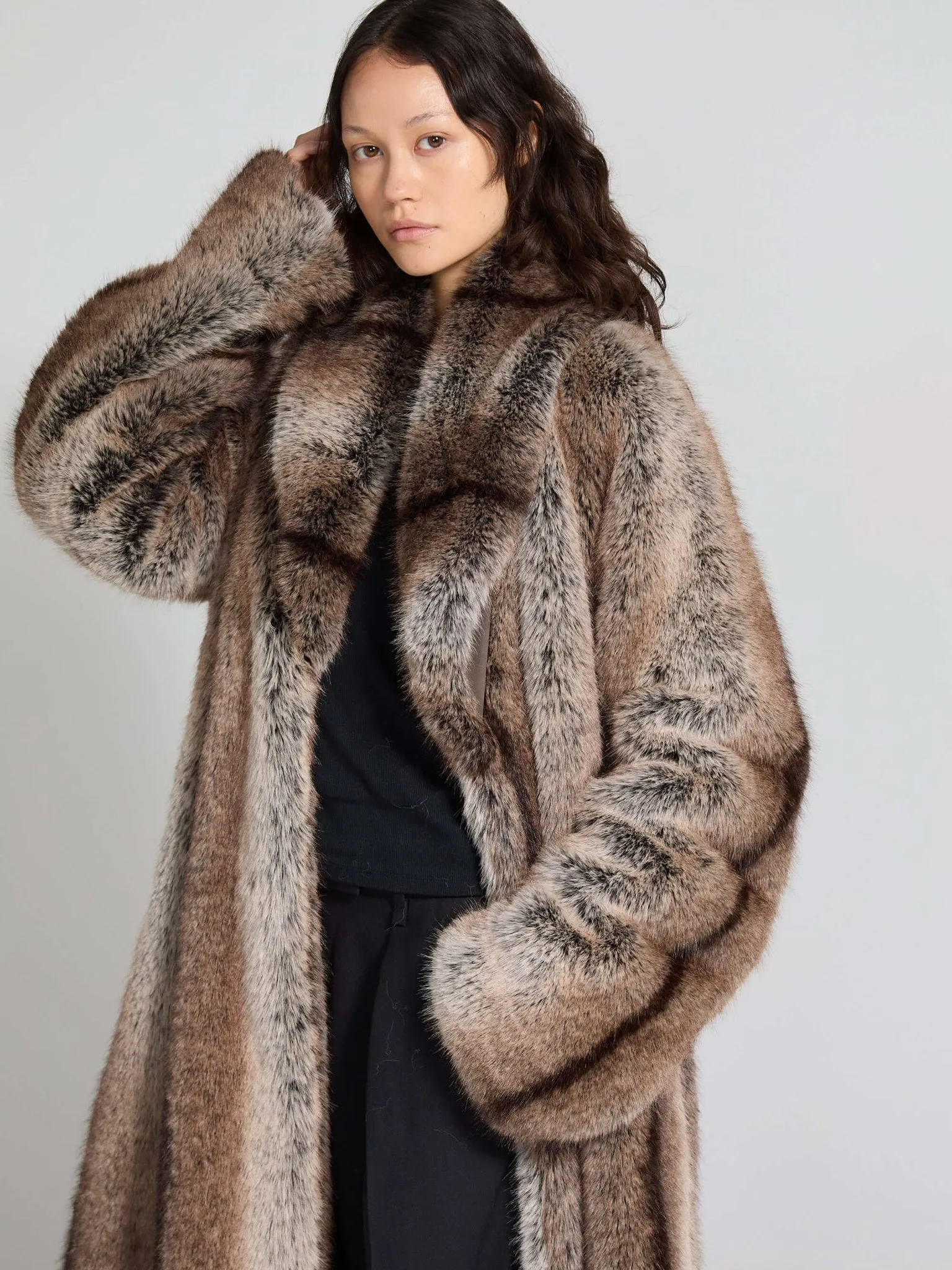 Classic Brown Katha Style Coat for Men/Women