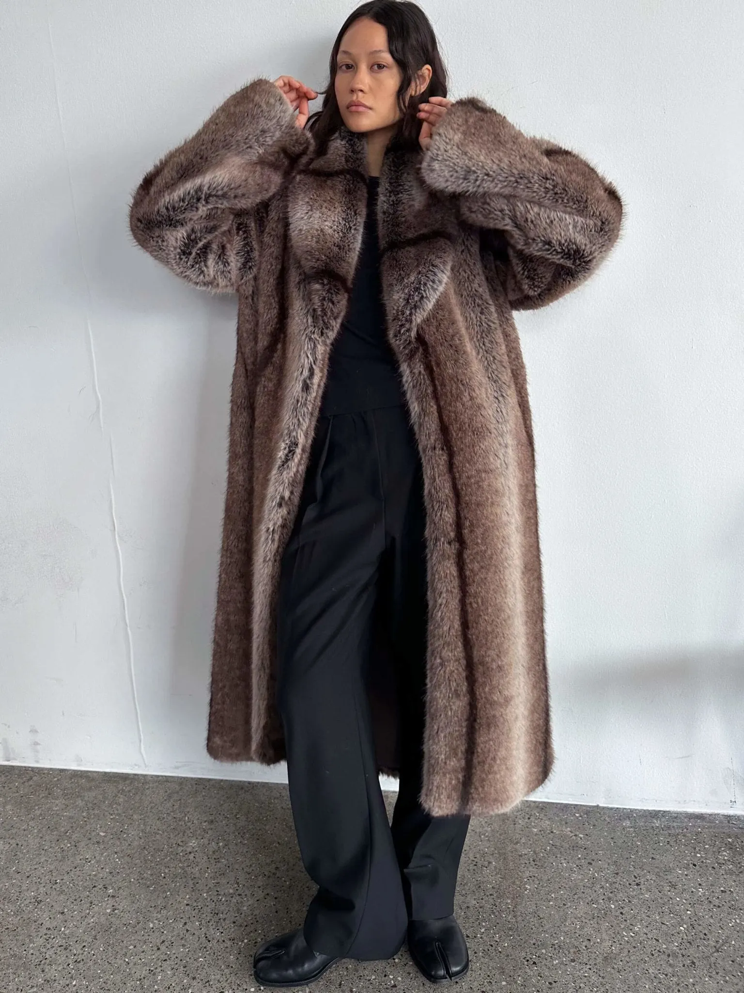 Classic Brown Katha Style Coat for Men/Women
