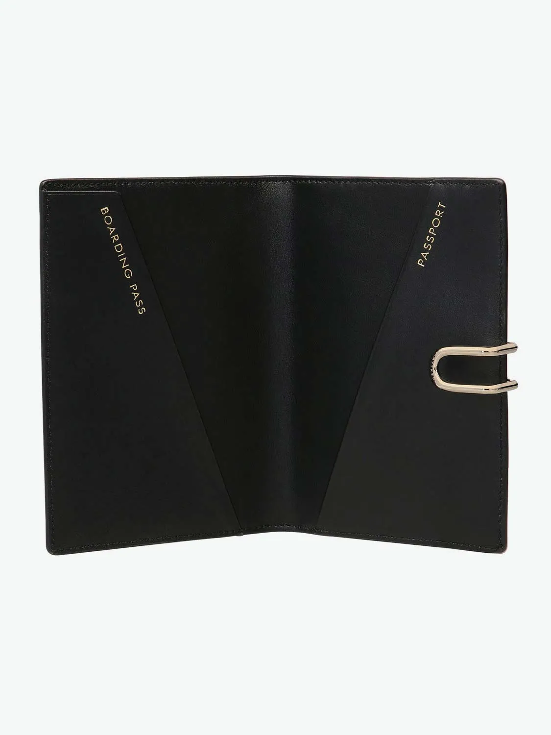 Leather Passport Cover Black