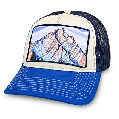 Stylish Lone Pine Peak Trucker Hat for Outdoor Enthusiasts