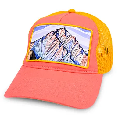 Stylish Lone Pine Peak Trucker Hat for Outdoor Enthusiasts