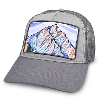 Stylish Lone Pine Peak Trucker Hat for Outdoor Enthusiasts