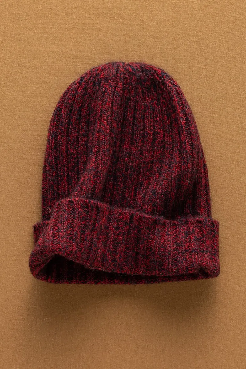 Marled Cashmere Beanie & Scarf SET