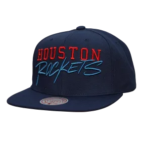 Men's Houston Rockets Mitchell & Ness HWC Team Tagged Adjustable Cap