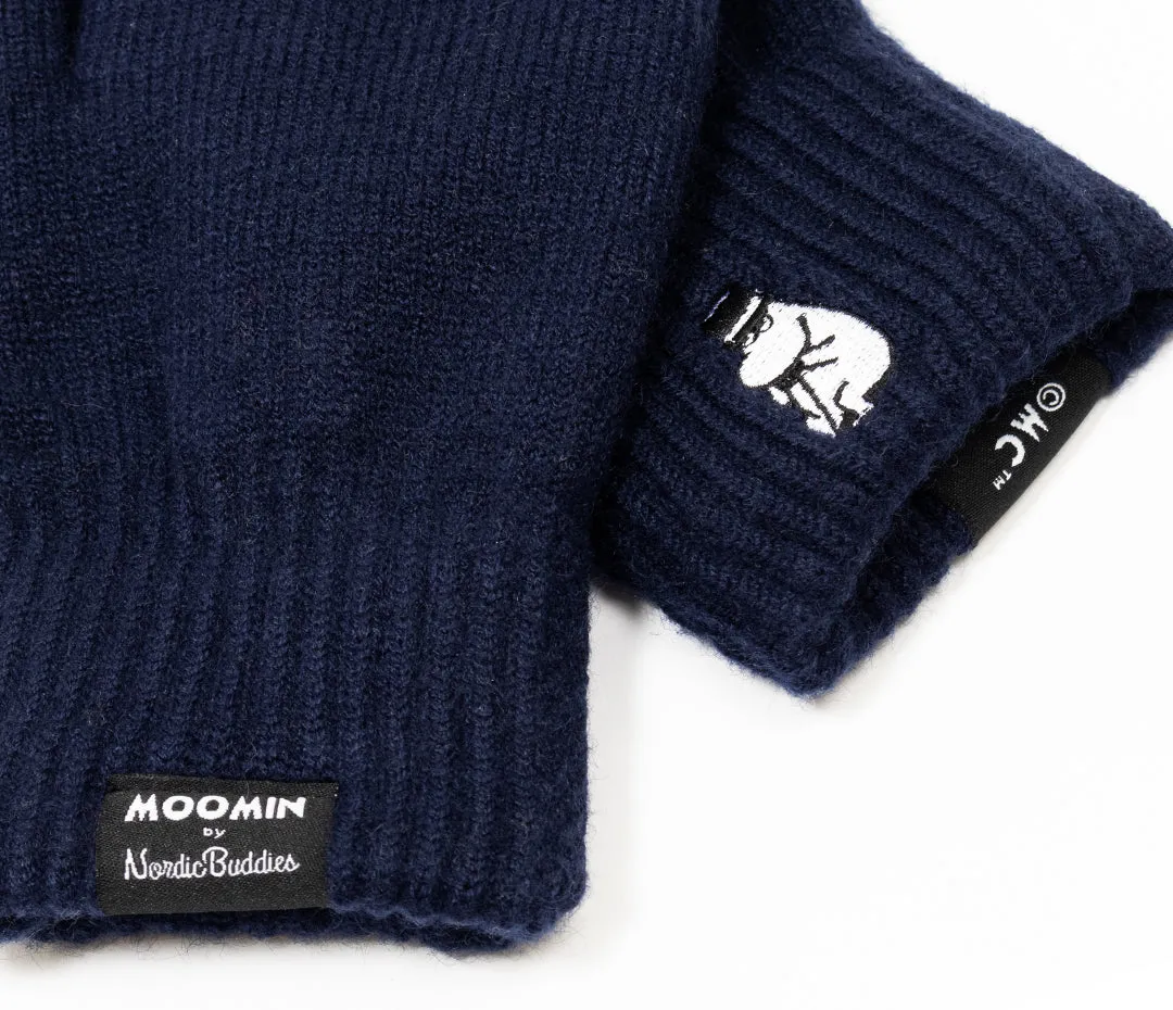 Moominpappa Mittens and Beanie Combo - Navy
