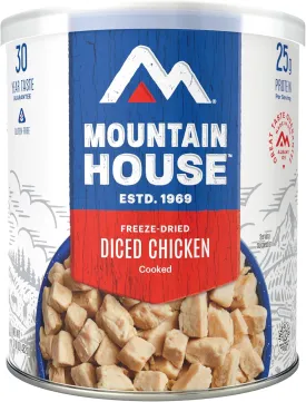 Mountain House Cooked Diced Chicken | Freeze Dried Survival & Emergency Food | #10 Can | Gluten-Free, 30235-Parent
