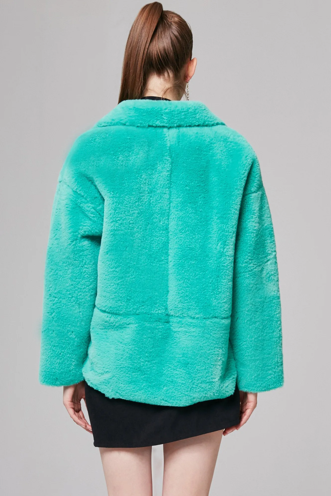 Nicole Cropped Faux Fur Jacket
