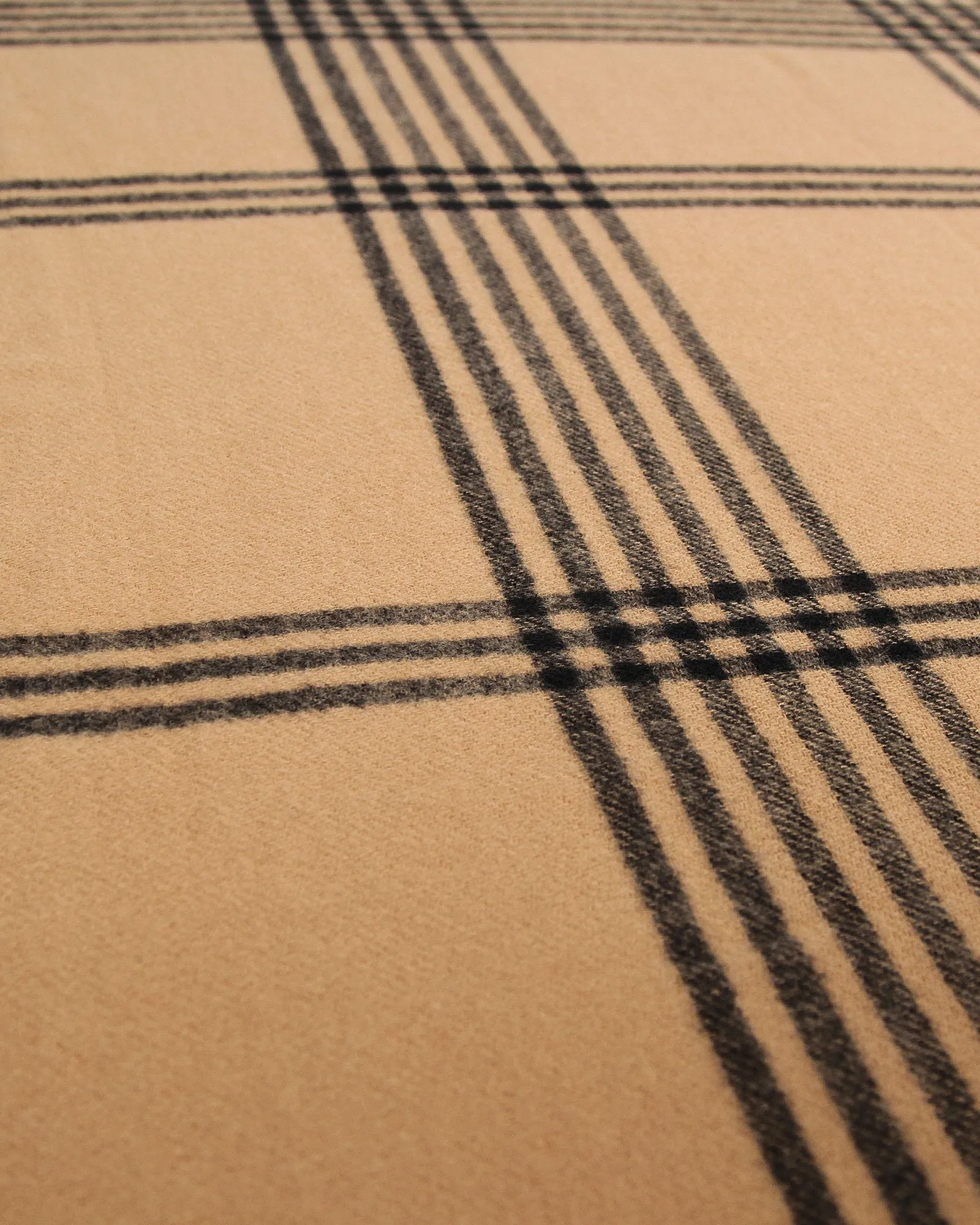 Panorama Check Scarf - Camel
