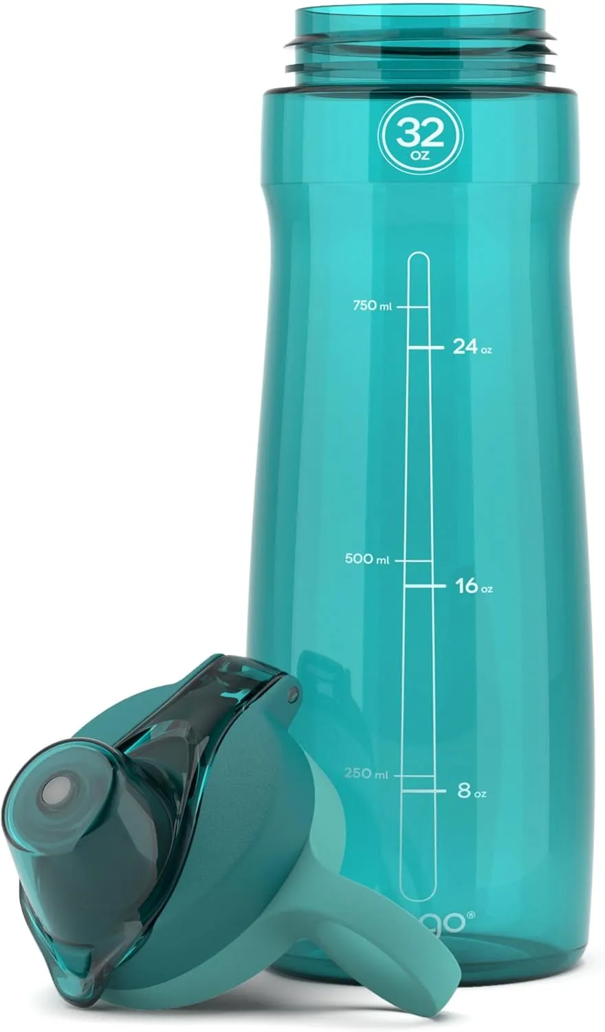 Pogo Plastic Water Bottle with Chug Lid and Carry Handle, Reusable, BPA Free, Dishwasher Safe, Perfect for Travel, School, Outdoors, and Gym | 18oz, 32oz, 40oz, 64oz
